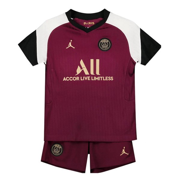 Camiseta Paris Saint Germain Replica Tercera Ropa Niño 2020/21 Borgona